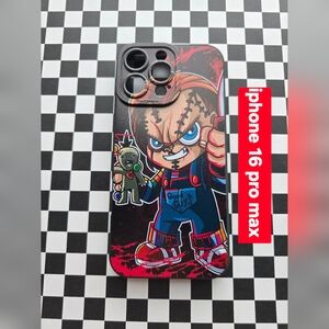 For iPhone 16 Pro Max Chucky Shockproof Liquid Silicone Phone Case